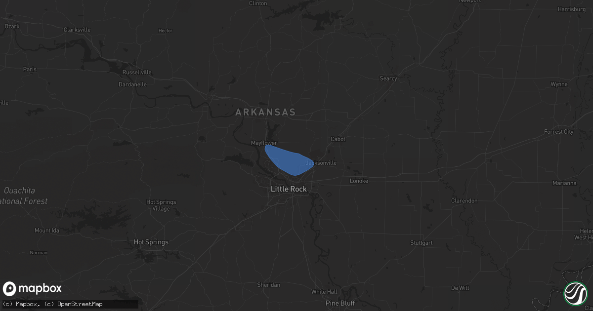 Hail map in Sherwood, AR on June 30, 2025