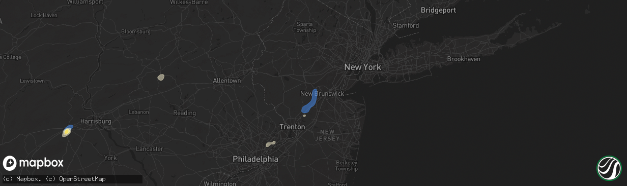 Hail map in Somerset, NJ on June 30, 2025