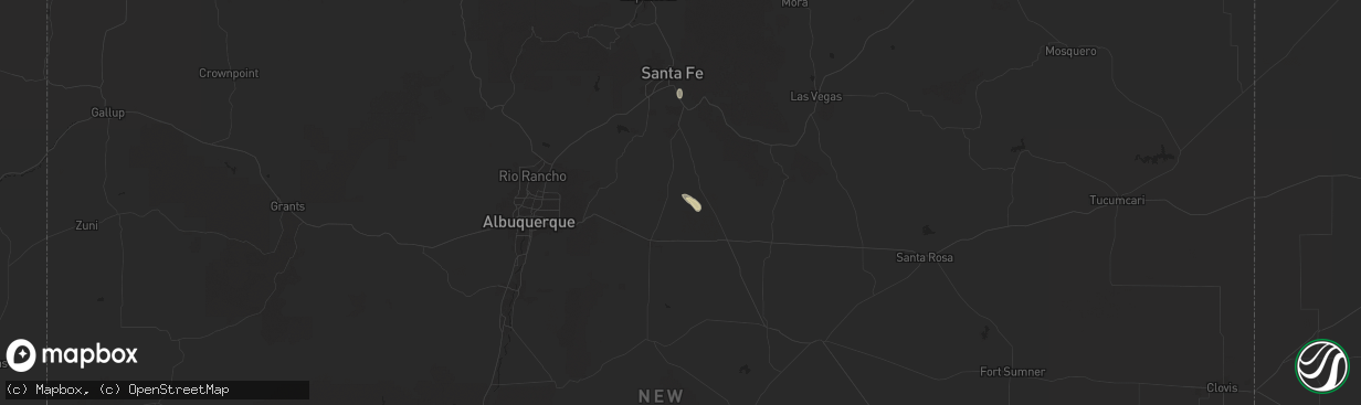 Hail map in Stanley, NM on June 30, 2025