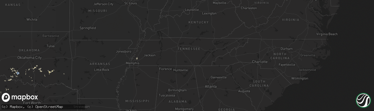 Hail map in Tennessee on June 30, 2025