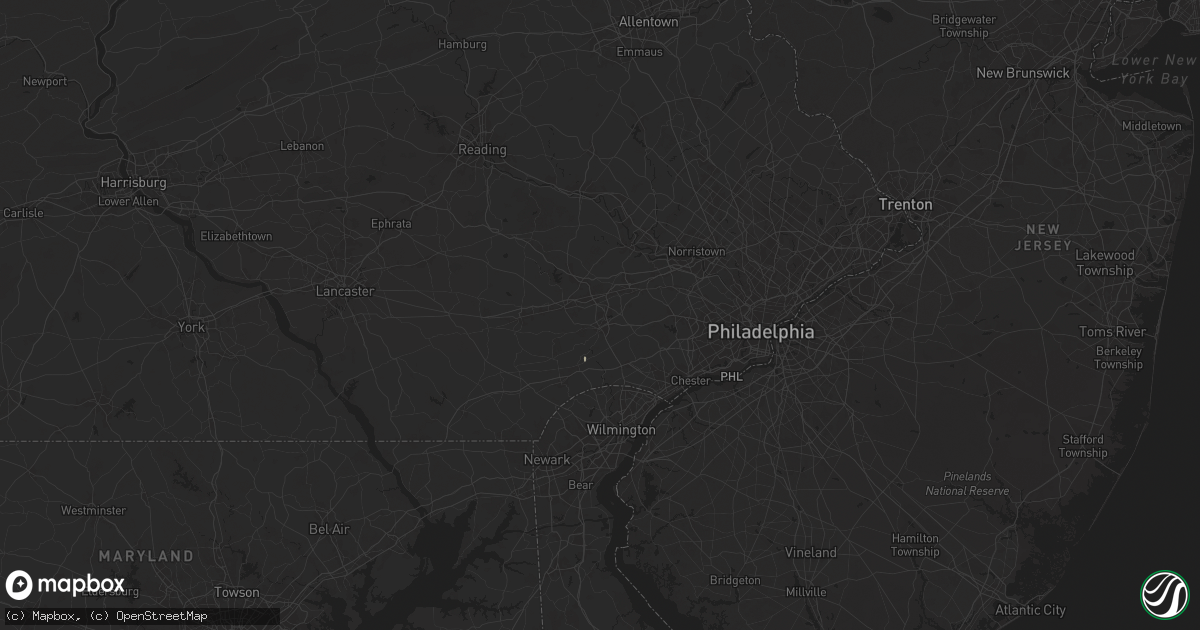 Hail map in West Chester, PA on June 30, 2025