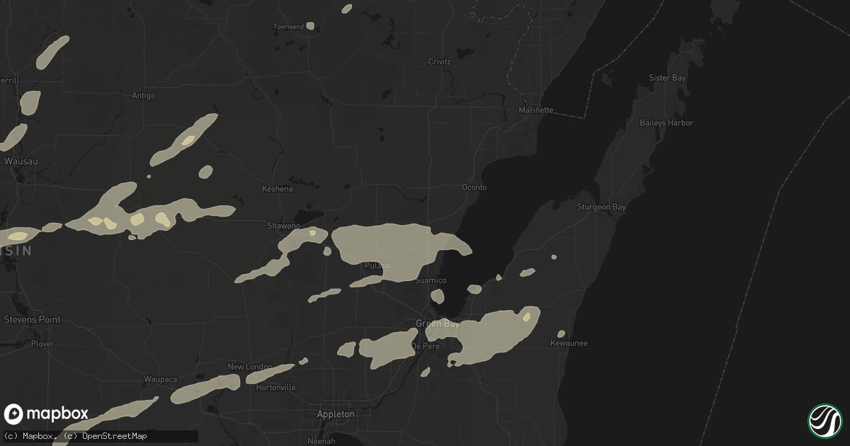 Hail map in Abrams, WI on June 30, 2026