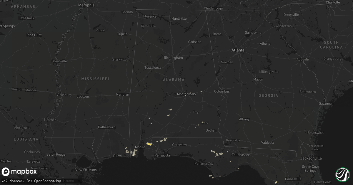 Hail map in Alabama on June 30, 2026
