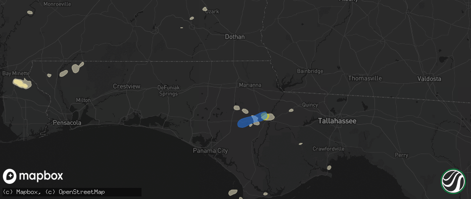 Hail map in Alford, FL on June 30, 2026