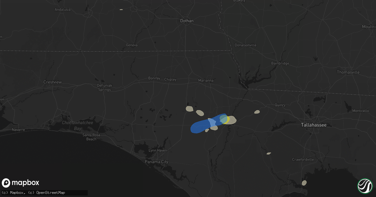 Hail map in Alford, FL on June 30, 2026