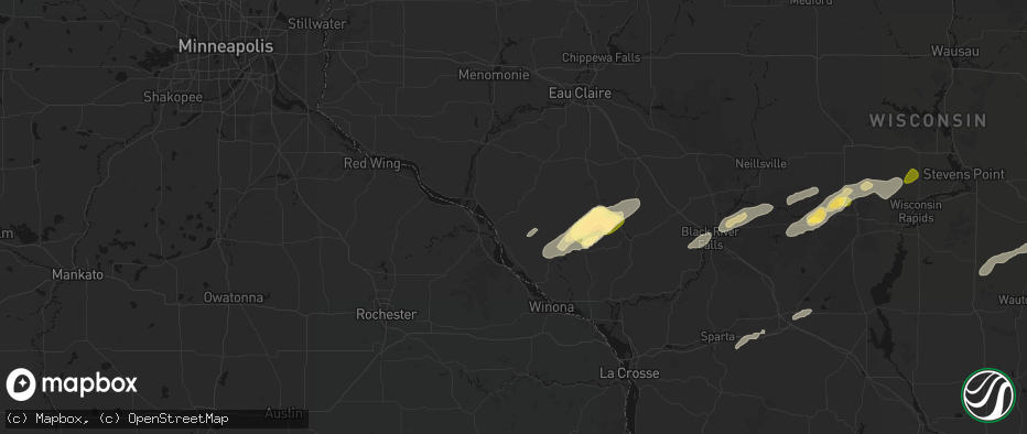Hail map in Alma, WI on June 30, 2026