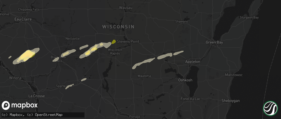 Hail map in Almond, WI on June 30, 2026