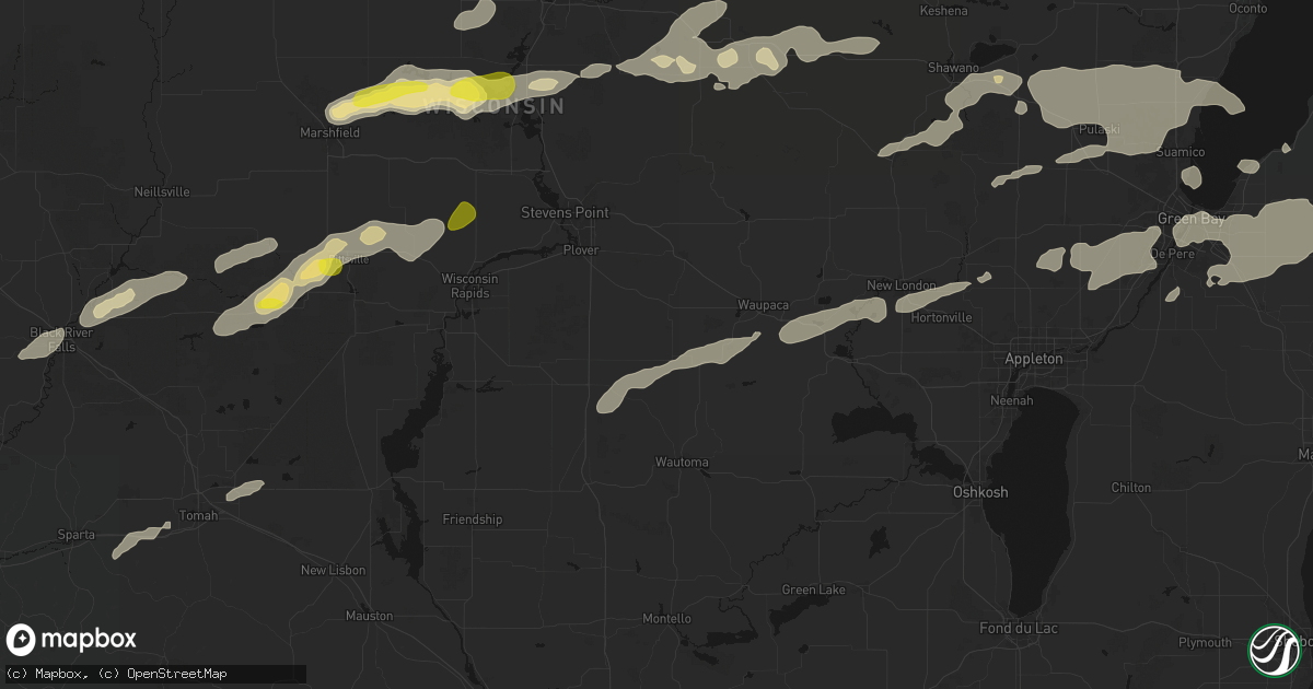 Hail map in Almond, WI on June 30, 2026