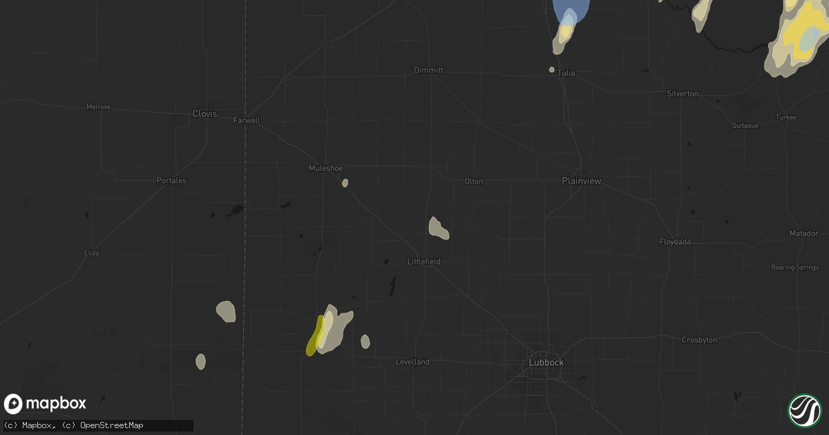 Hail map in Amherst, TX on June 30, 2026
