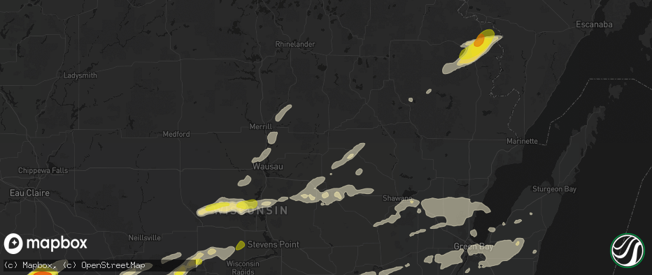 Hail map in Antigo, WI on June 30, 2026