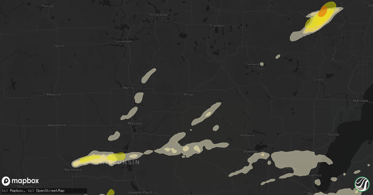 Hail map in Antigo, WI on June 30, 2026