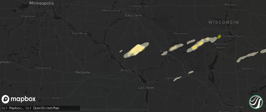 Hail map in Arcadia, WI on June 30, 2026