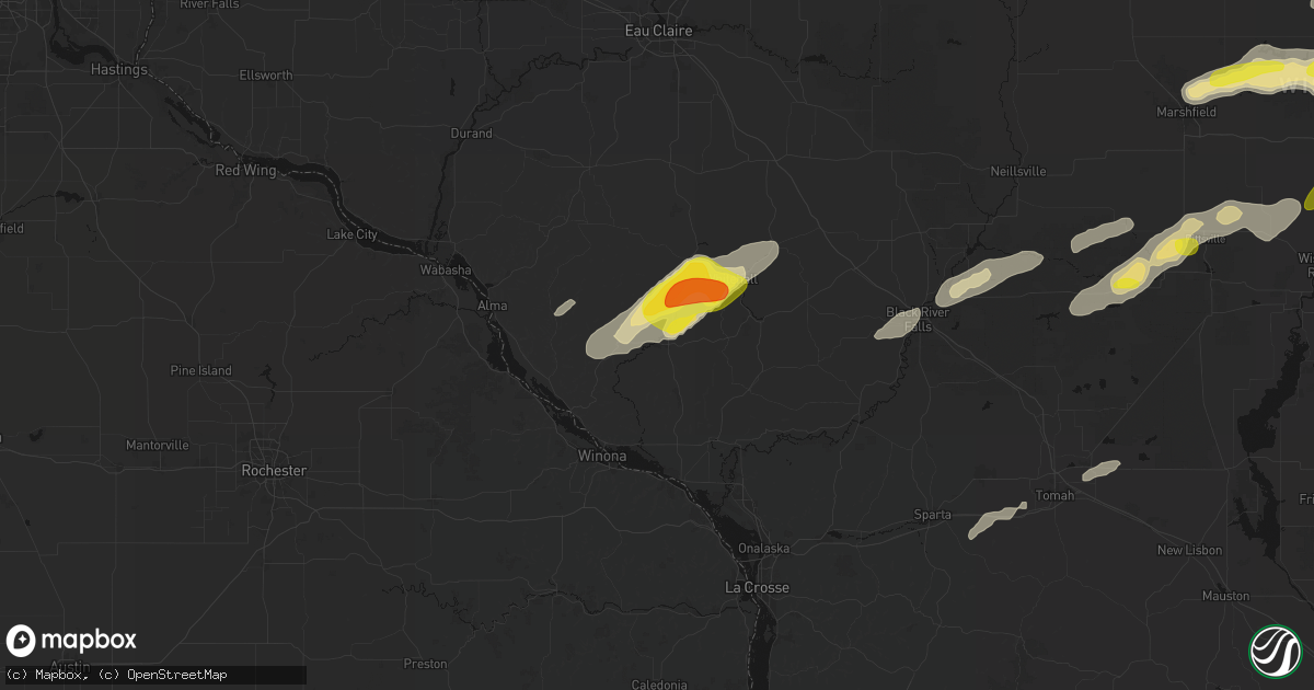 Hail map in Arcadia, WI on June 30, 2026