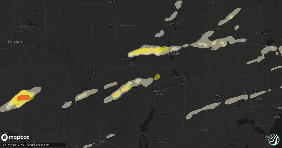 Hail map in Arpin, WI on June 30, 2026