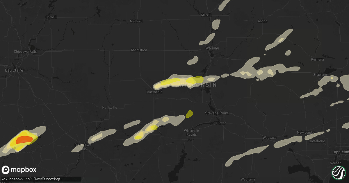 Hail map in Auburndale, WI on June 30, 2026