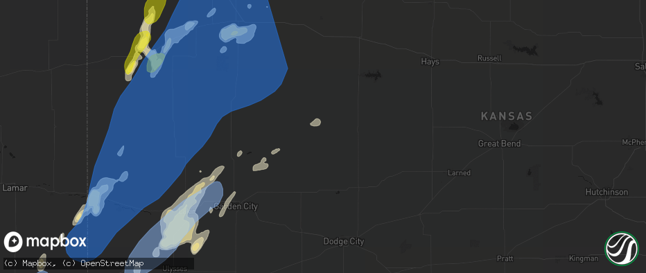 Hail map in Beeler, KS on June 30, 2026