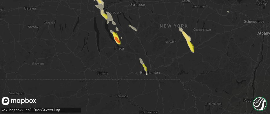 Hail map in Berkshire, NY on June 30, 2026
