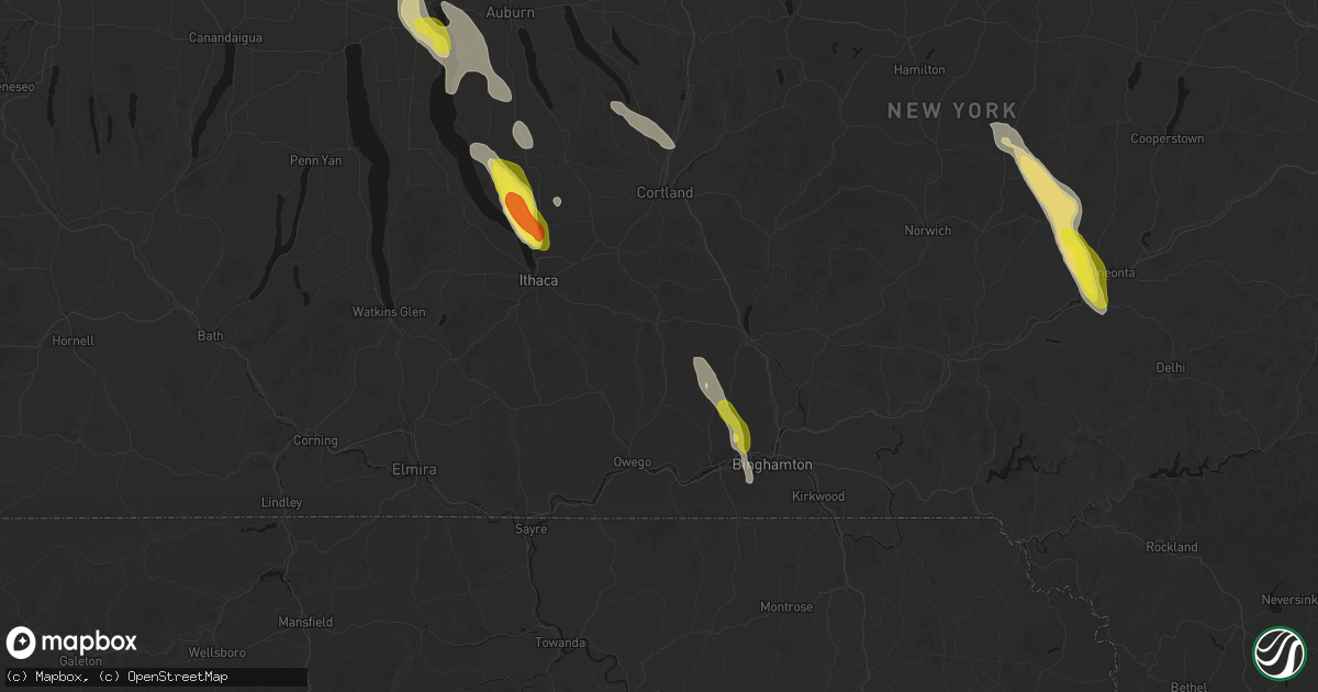 Hail map in Berkshire, NY on June 30, 2026