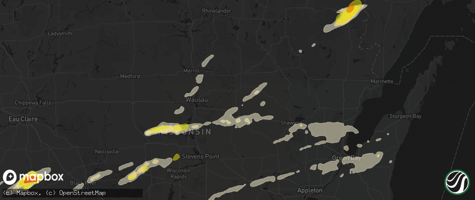 Hail map in Birnamwood, WI on June 30, 2026