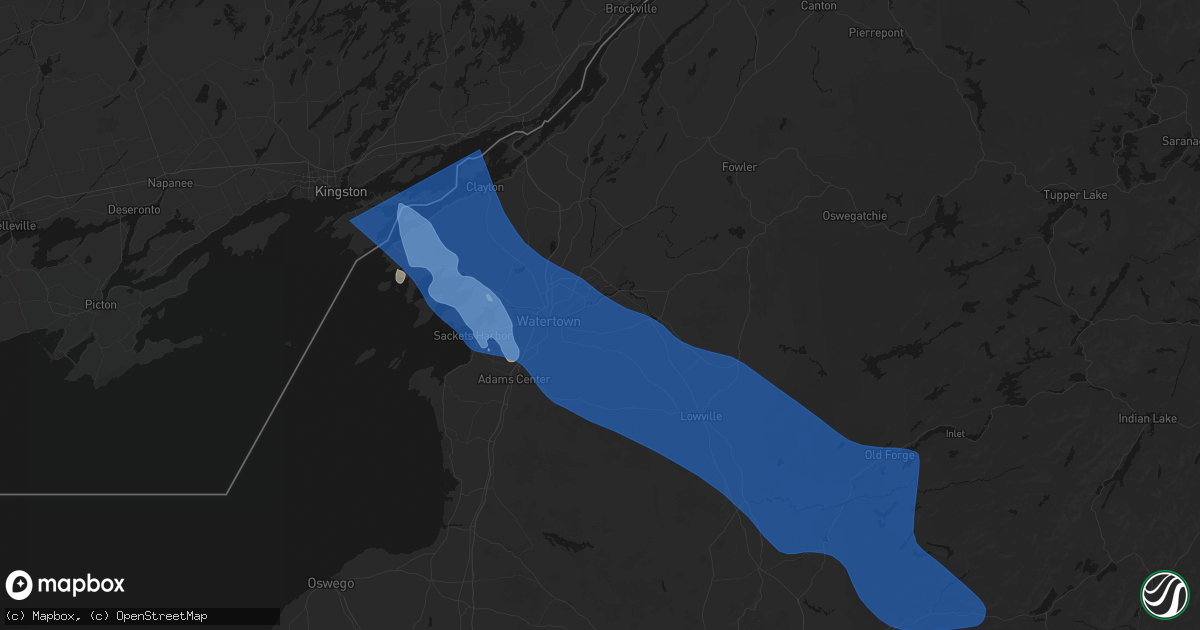 Hail map in Black River, NY on June 30, 2026