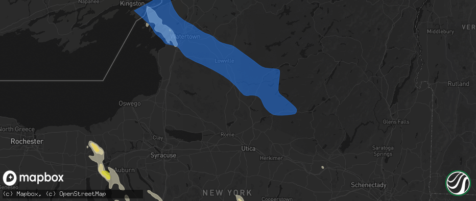 Hail map in Boonville, NY on June 30, 2026
