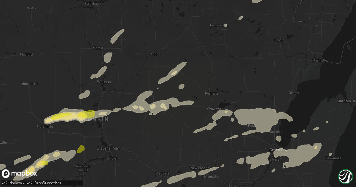 Hail map in Bowler, WI on June 30, 2026