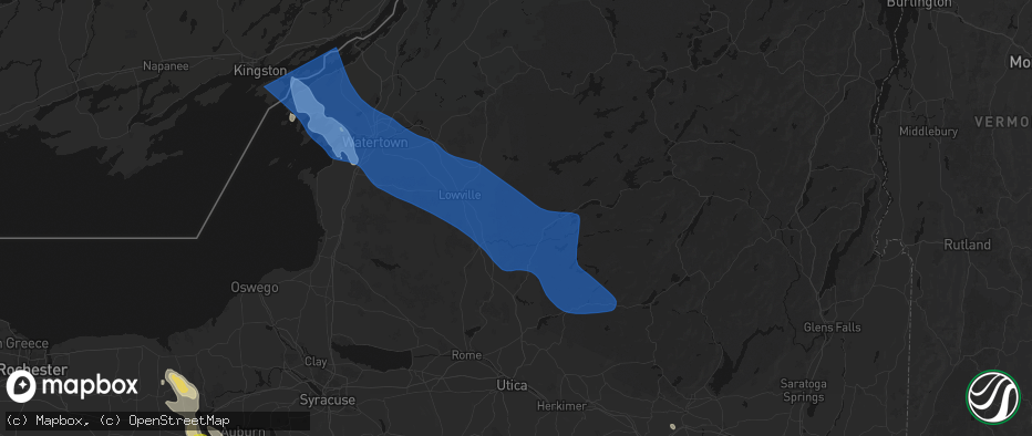 Hail map in Brantingham, NY on June 30, 2026