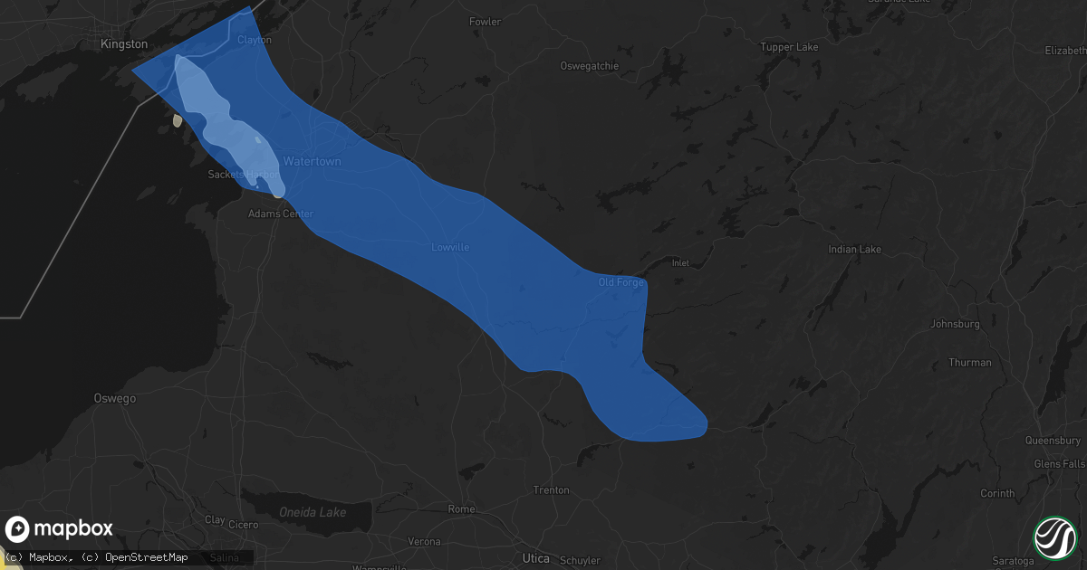 Hail map in Brantingham, NY on June 30, 2026