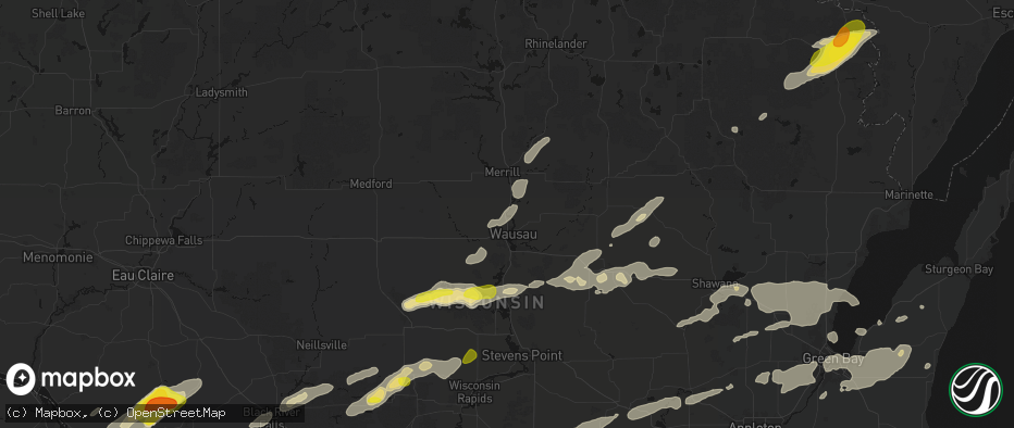 Hail map in Brokaw, WI on June 30, 2026