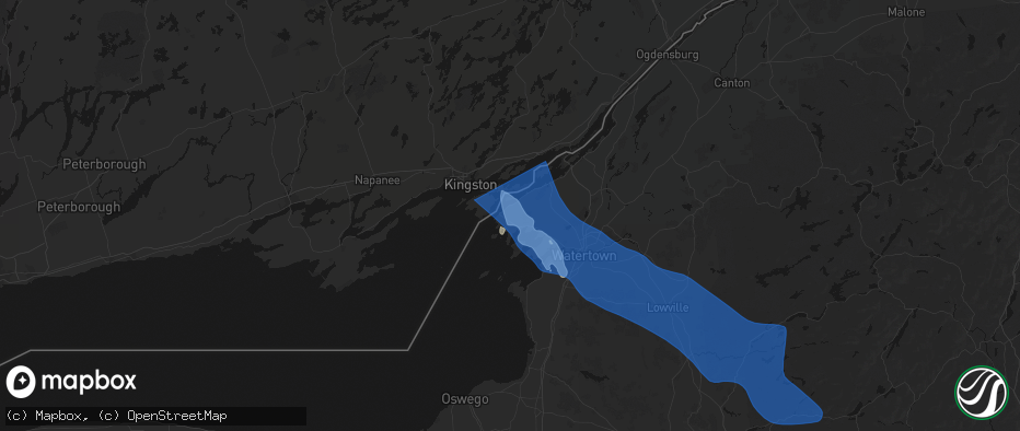 Hail map in Cape Vincent, NY on June 30, 2026