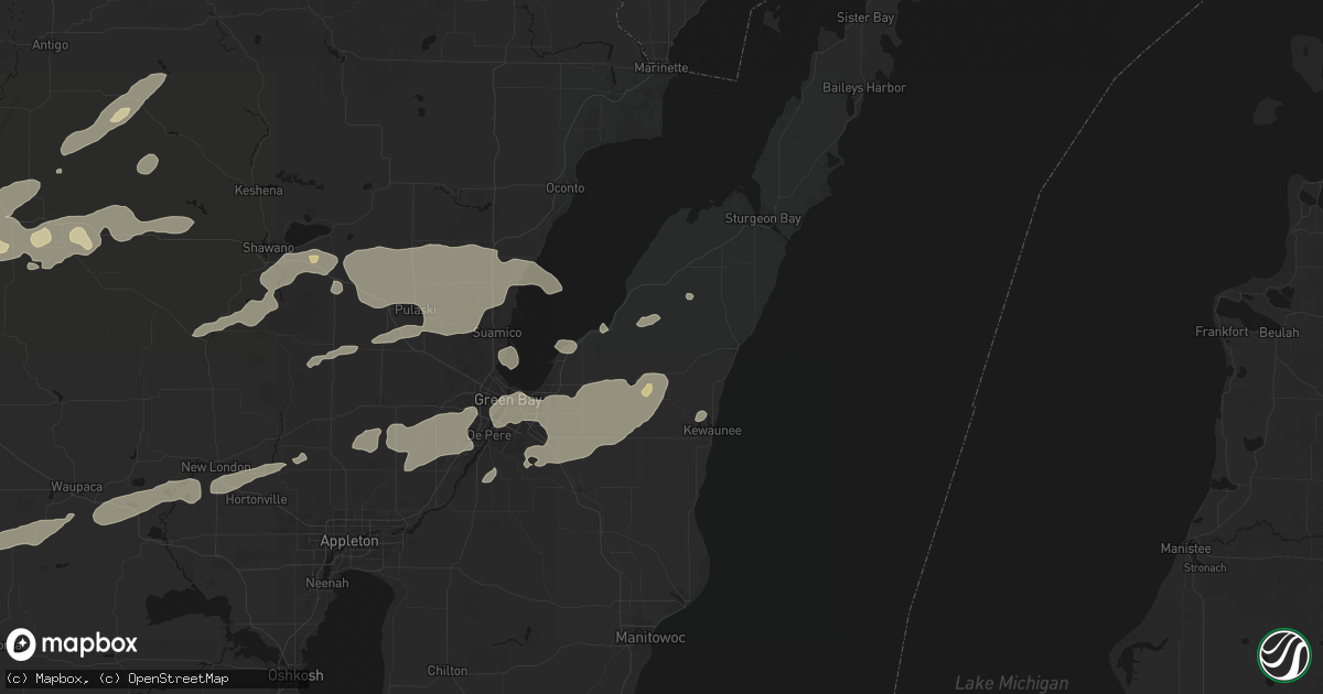 Hail map in Casco, WI on June 30, 2026