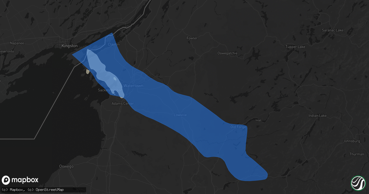 Hail map in Castorland, NY on June 30, 2026