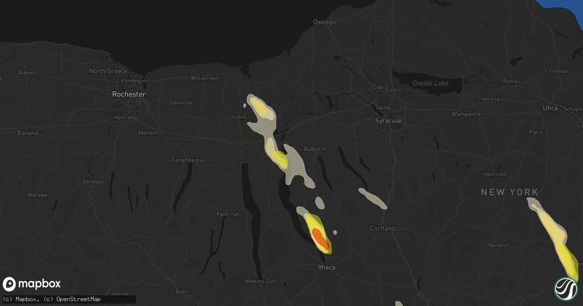 Hail map in Cayuga, NY on June 30, 2026