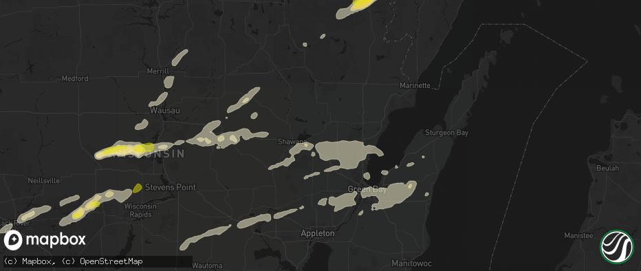 Hail map in Cecil, WI on June 30, 2026