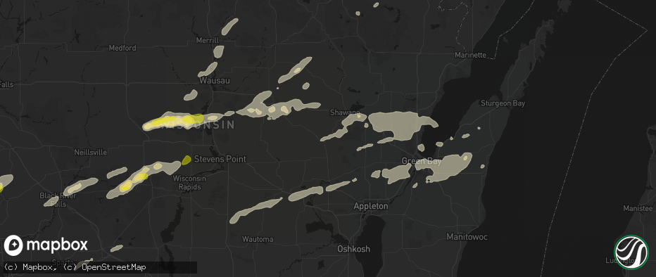 Hail map in Clintonville, WI on June 30, 2026