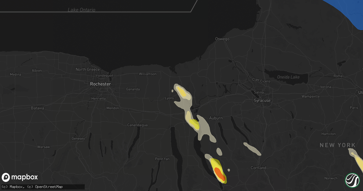 Hail map in Clyde, NY on June 30, 2026