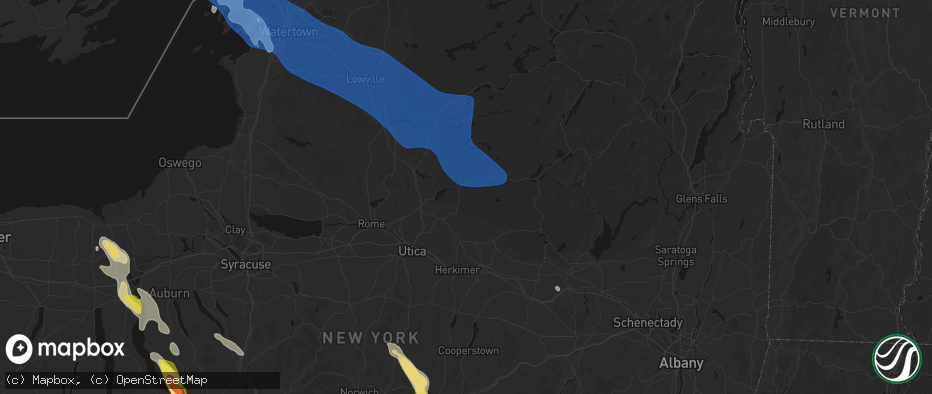 Hail map in Cold Brook, NY on June 30, 2026