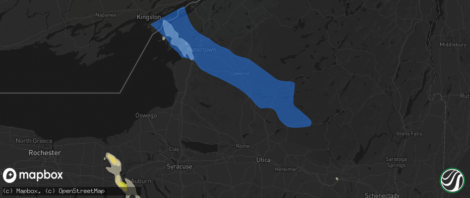 Hail map in Constableville, NY on June 30, 2026