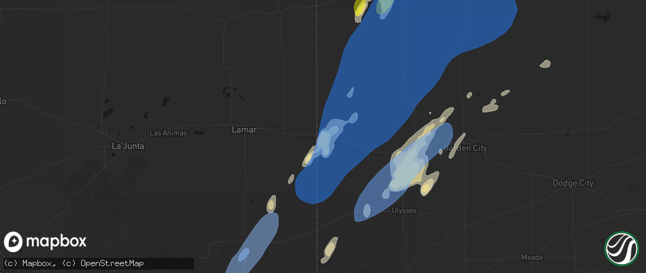 Hail map in Coolidge, KS on June 30, 2026