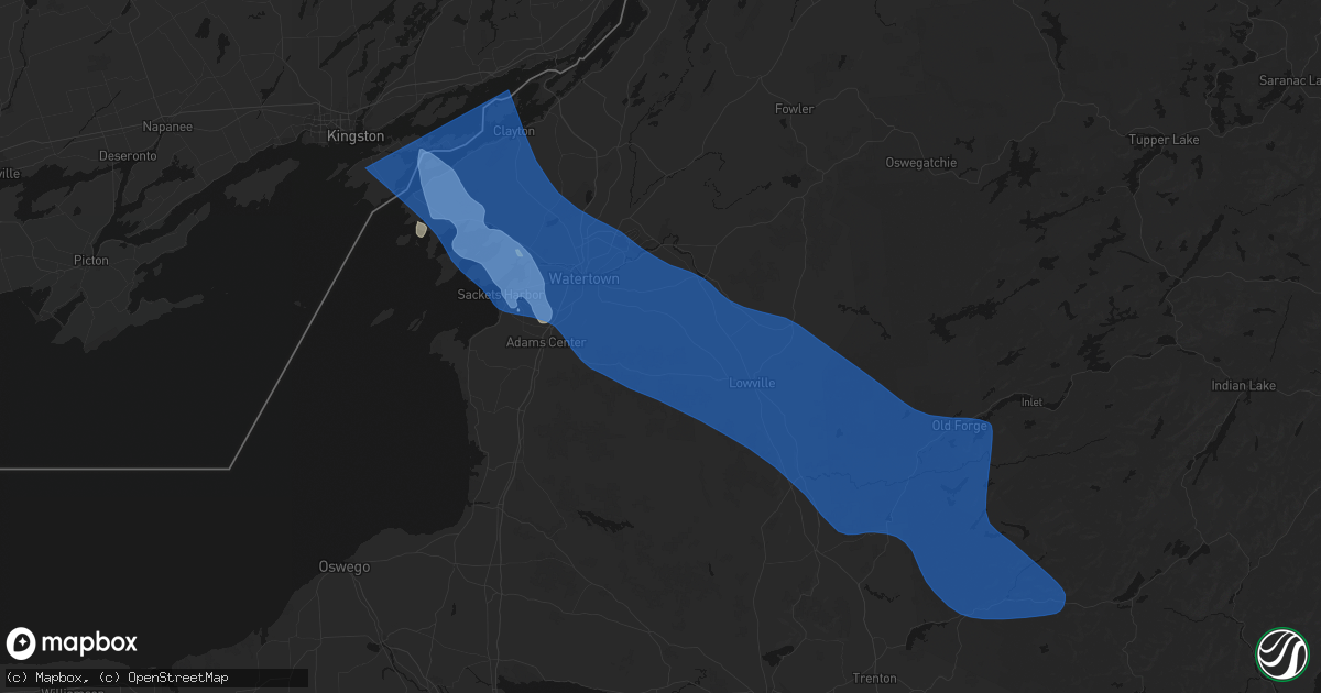 Hail map in Copenhagen, NY on June 30, 2026
