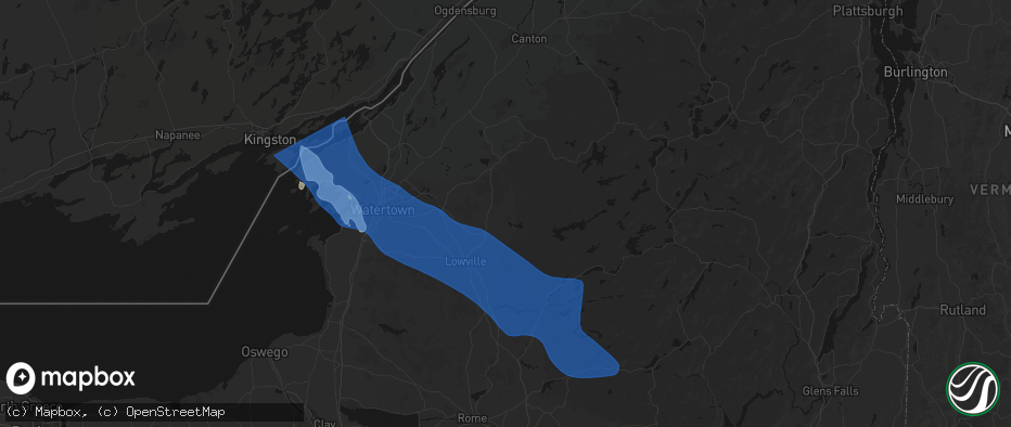 Hail map in Croghan, NY on June 30, 2026