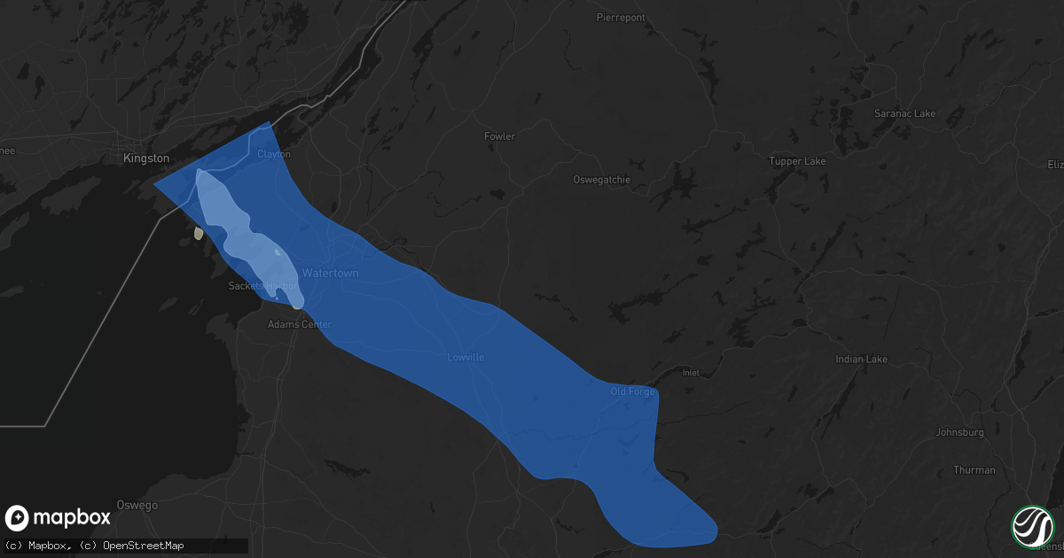Hail map in Croghan, NY on June 30, 2026