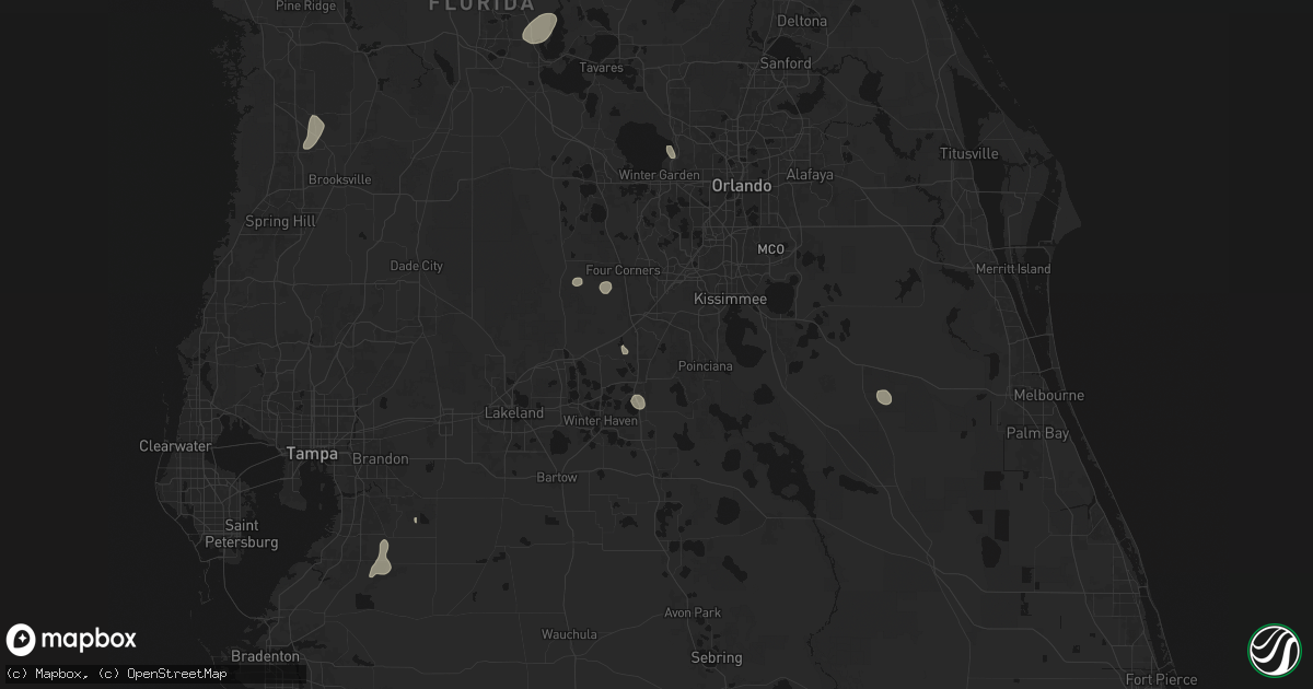 Hail map in Davenport, FL on June 30, 2026