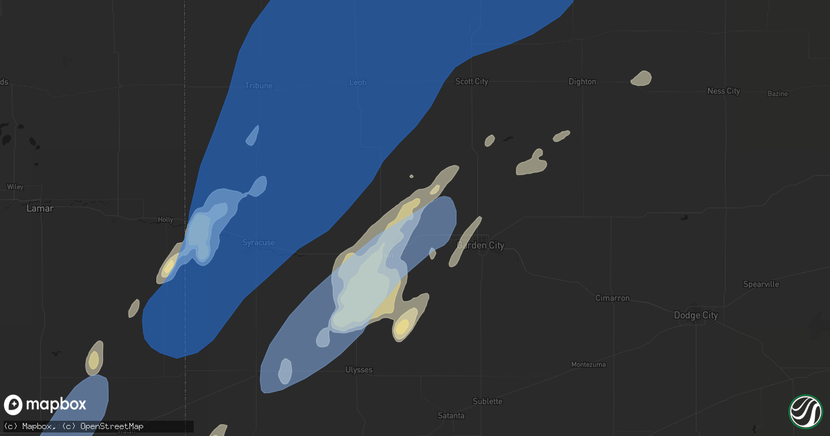 Hail map in Deerfield, KS on June 30, 2026
