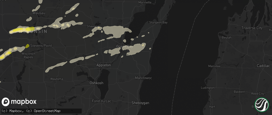 Hail map in Denmark, WI on June 30, 2026