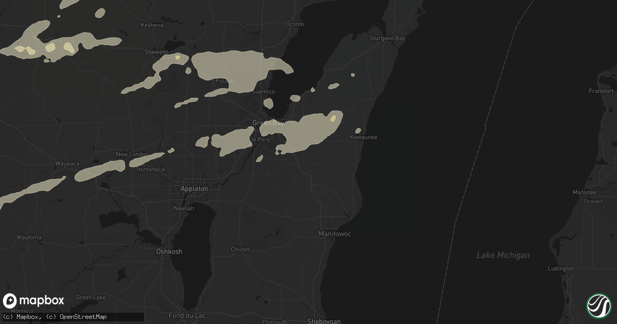 Hail map in Denmark, WI on June 30, 2026