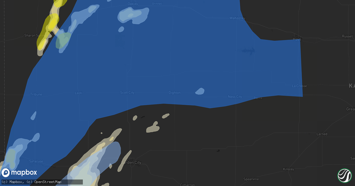 Hail map in Dighton, KS on June 30, 2026