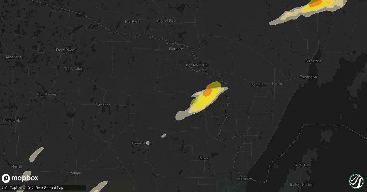 Hail map in Dunbar, WI on June 30, 2026