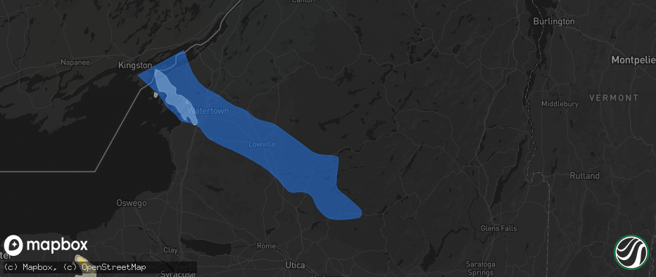 Hail map in Eagle Bay, NY on June 30, 2026