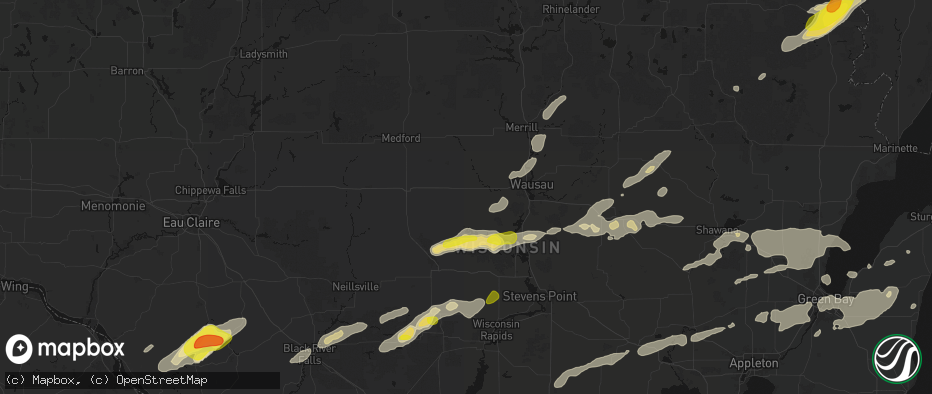 Hail map in Edgar, WI on June 30, 2026